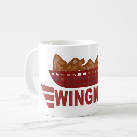 Wingman-Militär schaut Huhn-Slogan Kaffeetasse (Vorderseite Links)