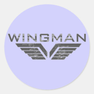 Wingman Runder Aufkleber