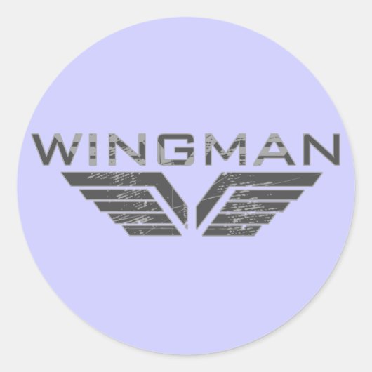 Wingman Runder Aufkleber (Vorderseite)