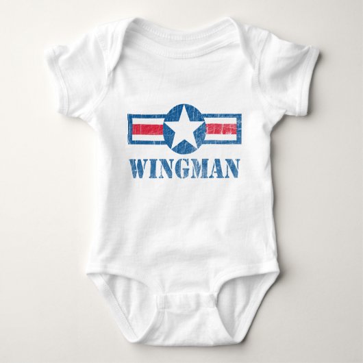 Wingman Vintag Baby Strampler (Vorderseite)