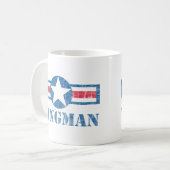 Wingman Vintag Kaffeetasse (Vorderseite Links)
