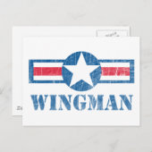Wingman Vintag Postkarte (Vorne/Hinten)