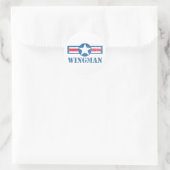 Wingman Vintag Runder Aufkleber (Tasche)