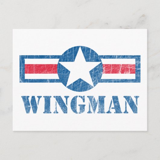 Wingman Vintage Postkarte (Vorderseite)