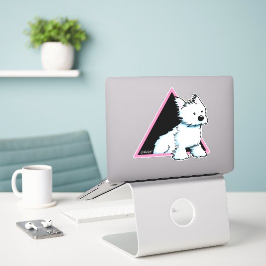 Wingman WESTIE Sticker (Laptop auf Schreibtisch)