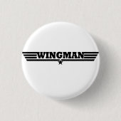 Wingman Wings Logo Button (Vorderseite)