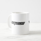 Wingman Wings Logo Kaffeetasse (Vorderseite Links)