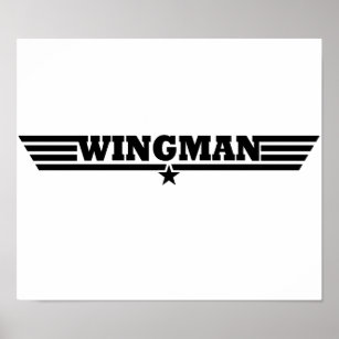 Wingman Wings Logo Poster