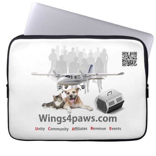 Wings4paws - Laptop-Sieb 13" Laptopschutzhülle (Vorderseite)