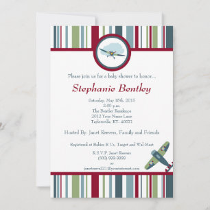 Wings 12x18 Flugzeug Einladung