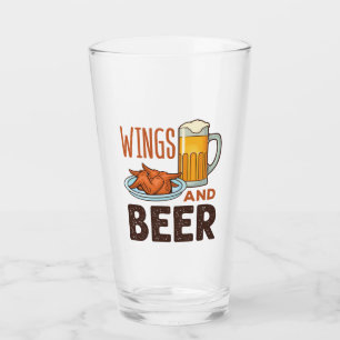 Wings and Bierhühner Wings Drinken Glas