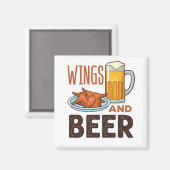 Wings and Bierhühner Wings Drinken Magnet (Vorderseite/Rückseite)