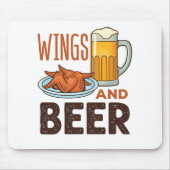 Wings and Bierhühner Wings Drinken Mousepad (Vorne)