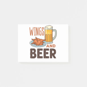 Wings and Bierhühner Wings Drinken Post-it Klebezettel