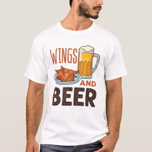 Wings and Bierhühner Wings Drinken T-Shirt