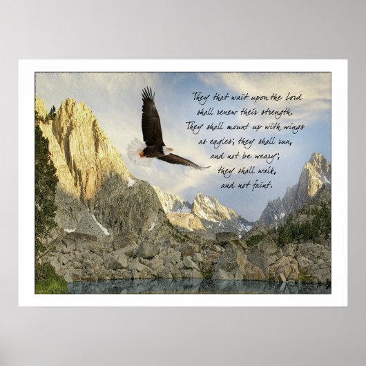 Wings As Eagles Isaiah 40:31 Poster (Vorne)