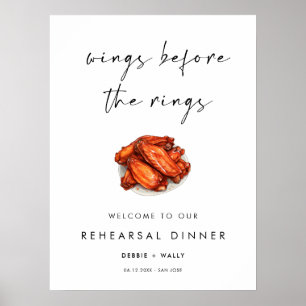 Wings Before Rings Probe Dinner Willkommen Poster