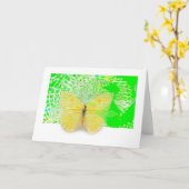 Wings Butterfly Card Karte (Gelbe Blume)