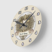 Wings Cross Herz Uhr (Winkel)