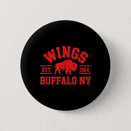 Wings Est 1964 Buffalo NY Button (Vorderseite)