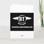 Wings & Flames : Biker zum Geburtstag Karte (Rückseite)