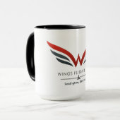 Wings Flight Club Coffee Mug Tasse (Vorderseite Links)