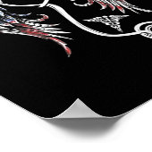 Wings Heart Nurse Stethoscope American Flag Poster (Ecke)