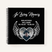 Wings in Love Memory Funeral Condolence Book Notizblock (Vorderseite)