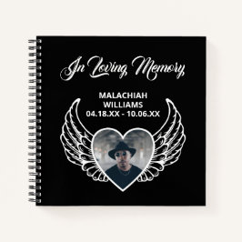 Wings in Love Memory Funeral Condolence Book Notizblock