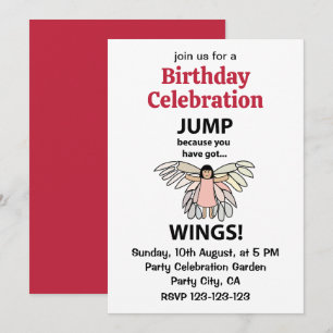 Wings Jump Because You Have Got Wings Geburtstag Einladung