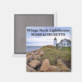 Wings Neck Leuchtturm, Massachusetts Magnet (Vorderseite/Rückseite)