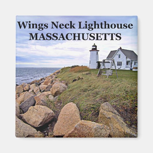 Wings Neck Leuchtturm, Massachusetts Magnet (Vorne)
