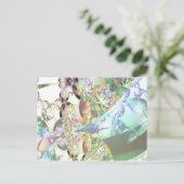 Wings of Angels - Celestite & Amethyst Crystals Postkarte (Stehend Vorderseite)