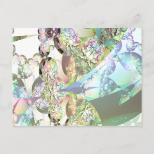 Wings of Angels - Celestite & Amethyst Crystals Postkarte