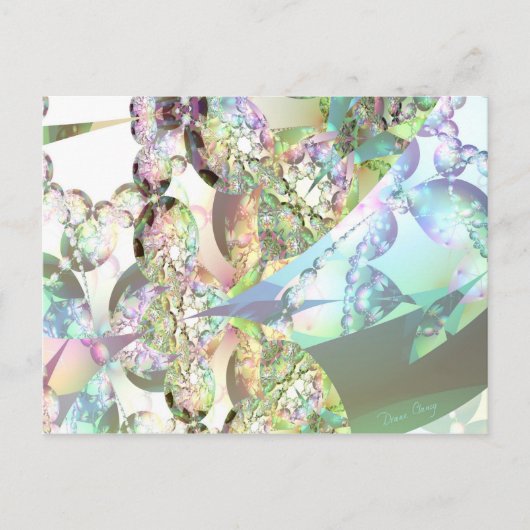 Wings of Angels - Celestite & Amethyst Crystals Postkarte (Vorderseite)