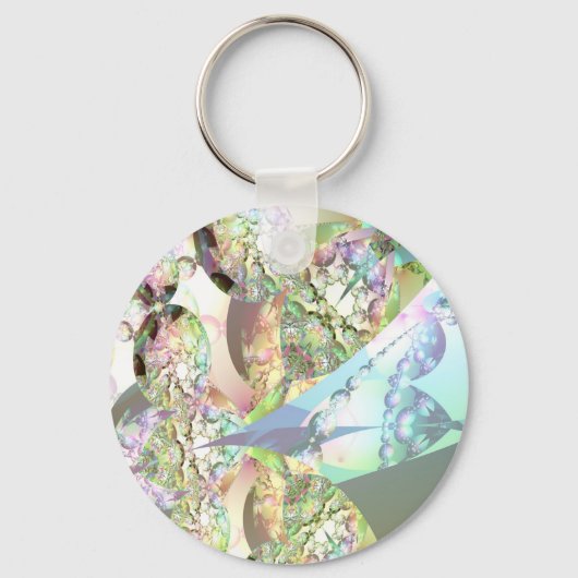 Wings of Angels - Celestite & Amethyst Crystals Schlüsselanhänger (Vorderseite)