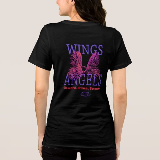 Wings of Angels Tri-Blend Shirt (Rückseite)