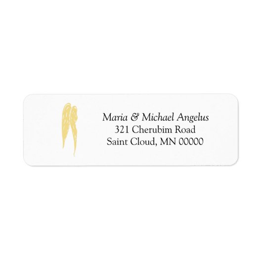 Wings of Angels Weddings Invite Labels Stickers (Vorne)