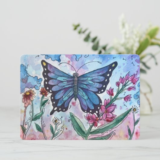 Wings of Change Feiertagskarte (Stehend Vorderseite)