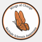 Wings of Change MS Awareness-Aufkleber Runder Aufkleber (Vorderseite)