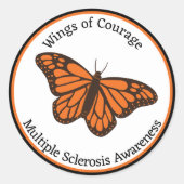 Wings of Courage MS Awareness Sticker (Vorderseite)