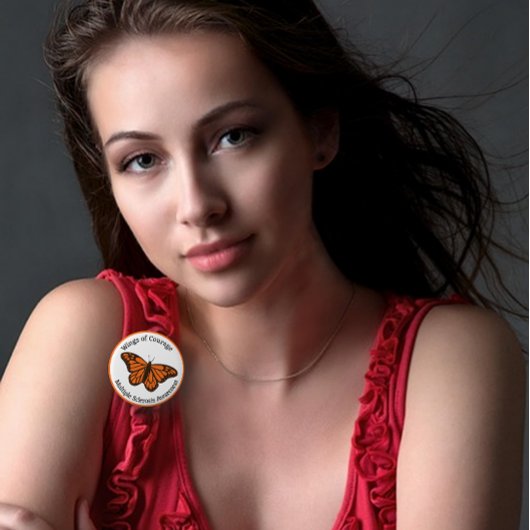 Wings of Courage Multiple Sklerose Awareness Button