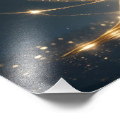 Wings of Light – Abstract Golden Angel Poster (Ecke)