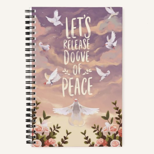 Wings of Serenity Notebook 🕊️ 🌹 Notizblock (Vorderseite)