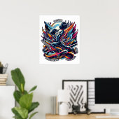 Wings of Strength Passion Power and Persistenz Poster (Heimbüro)