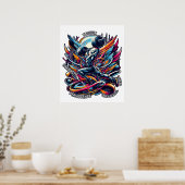 Wings of Strength Passion Power and Persistenz Poster (Küche)