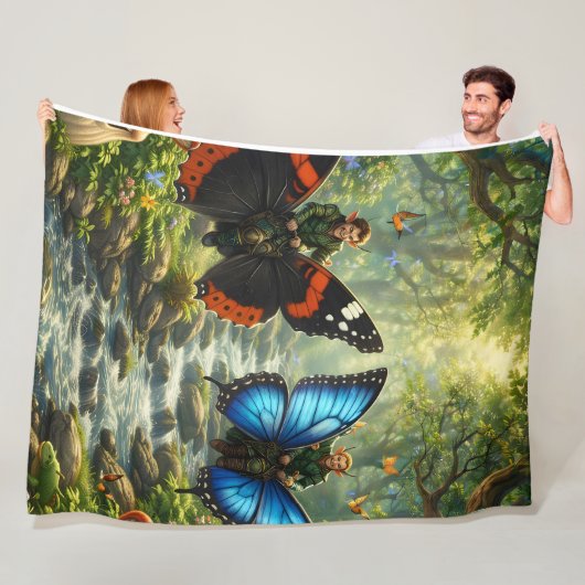 Wings of the Grove premium fantasy fleece blanket (Beispiel)
