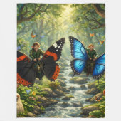 Wings of the Grove premium fantasy fleece blanket (Vorderseite)