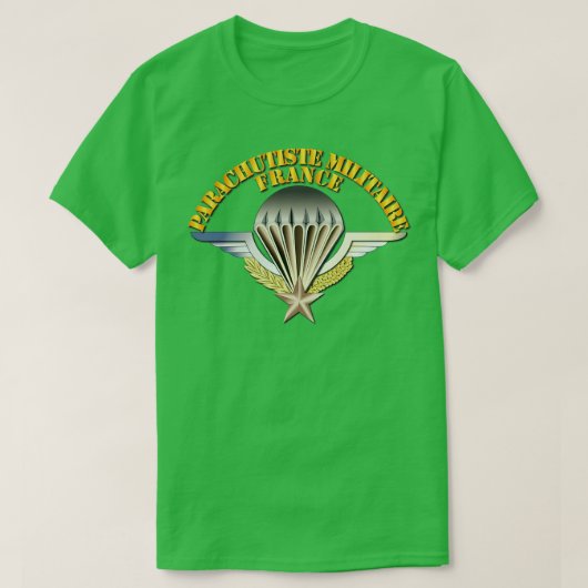 Wings Parachutiste Militaire Frankreich T-Shirt (Design vorne)