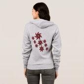 wings red flora hoodie (Schwarz voll)